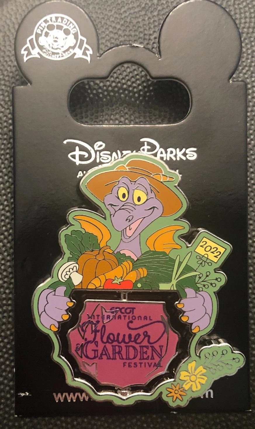 Disney pin 147991 Figment Epcot Flower and Garden 2022 spinner imagination