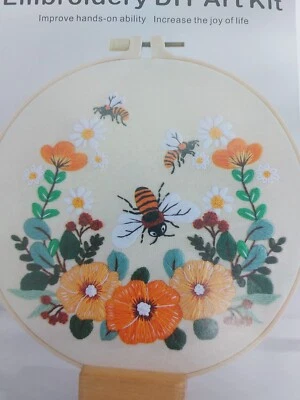 Stickerei Embroidery DIY Art Kit mit Ring Hoop Neu 20×20cm - Bild 1 von 4