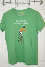 MENS LARGE CLASSIC GUINNESS IRELAND TOUCAN T-SHIRT TEE SHIRT GREEN