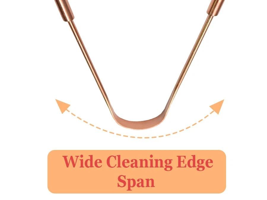 Limpiador raspador de lengua 60 unidades cobre puro extra grueso ayurvédico higiene dental oral Foto 3 de 4