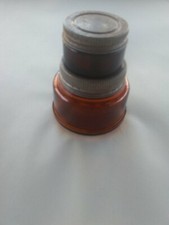 Rare Vintage Amber Glass Kodak FILM DEVELOPER Double Stacking Jar Still Full