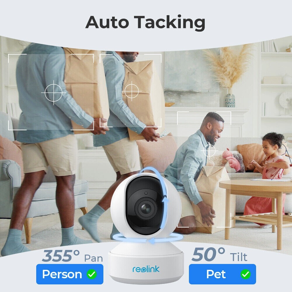 Reolink 5MP E1 Outdoor PTZ WiFi Security Camera With Motion Spotlights Auto Tracking 2 4 5ghz Wi Fi Home Surveillance Color Night Vision 3x Optical Zoom Human Vehicle Alerts Wceo5mp06ptaf
