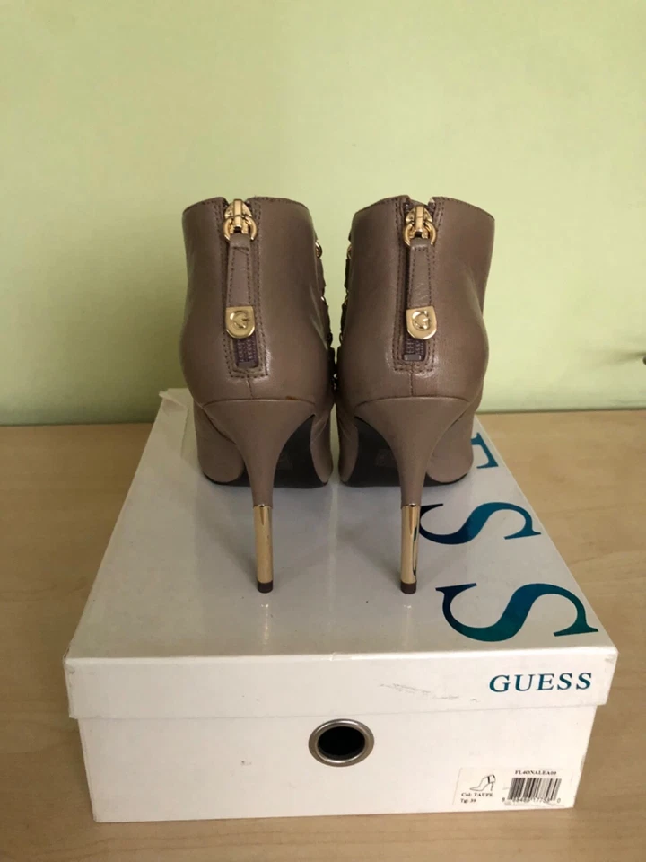 Guess botas de cuero de tacón alto EU 39 UK 6 - Imagen 3 de 4