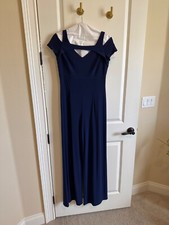 Blue Sleeveless Jumpsuit Back Zip Size 8
