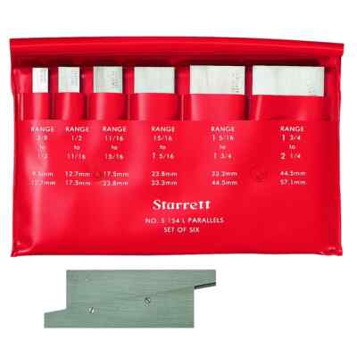 Starrett Adjustable Parallel Set  S154LZ-6 Piece Set-3/8'' to 2 1/4'' 50586