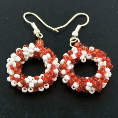 Boucles d'Oreilles Femme Blanc cassé/Vert Mariée/Mariage/soirée perle pas cher