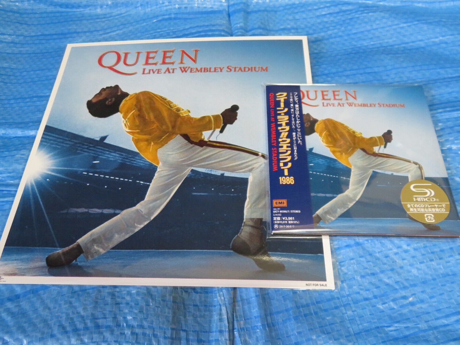 QUEEN Live At Wembley Stadium Mini LP SHM CD JAPAN UICY80366/7 + PROMO BIG COVER