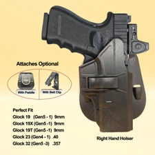 G19 G32 G23 Holster OWB For Glock 19 19X 19T 32 Gen1-5 Level 2 Right Handed