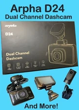 D24/ 4K Dashcam Front/ 1080P Rear Cam/64GB Card 5G WiFi GPS 3"Touch Screen &More