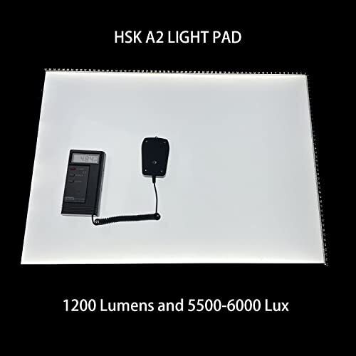 A2 Artist tracing Light Box Copy Table 12V2A Adapter Dimmerable 5000 Lux  Lock
