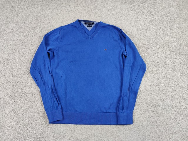 Tommy Hilfiger Pullover M Herren 48 Premium Cotton blau V-Neck Sweatshirt CE11127 Tommy Hilfiger Pullover M Herren 48 Premium Cotton blau V-Neck Sweatshirt CE11127