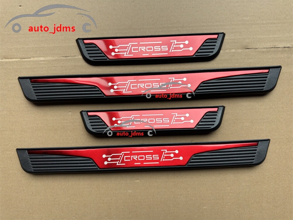 ForToyota Corolla Cross Accessories Door Sill Protectors Scuff Plate Trim Cover