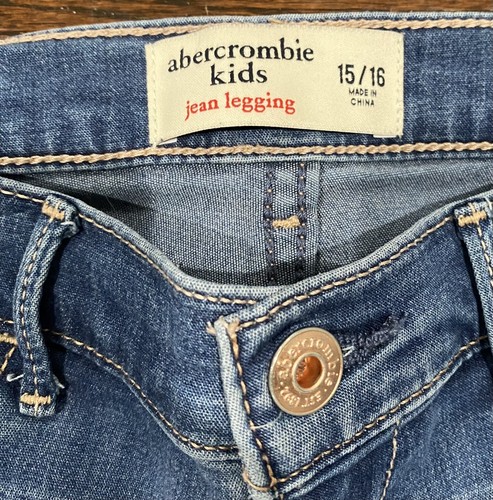 Abercrombie Kids Pull-On Slim Jean Leggings Size 15/16 (set of 2) Stretch - Picture 4 of 10