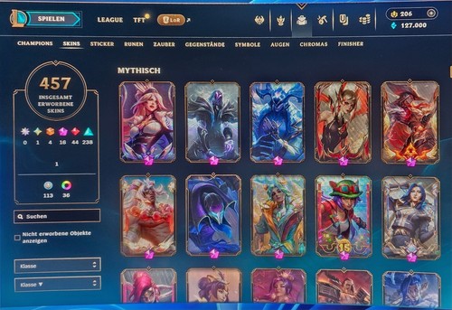 Cuenta LOL League of Legends (457 Skins, todos Champions, Nivel 245) - Imagen 14 de 15