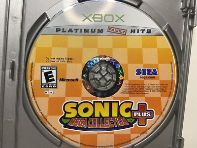 Sonic Plus Mega Collection Microsoft Xbox Video Game Tested DISK ONLY
