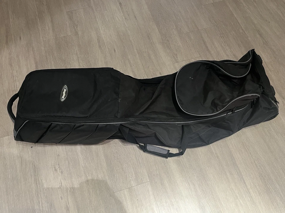 Bolsa de palos de golf Bag Boy T-700 negra cubierta de viaje con ruedas parte superior acolchada Foto 3 de 4