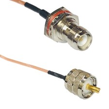 RG316 RP-TNC FEMALE BULKHEAD to PL259 UHF Male RF Cable Rapid-SHIP LOT