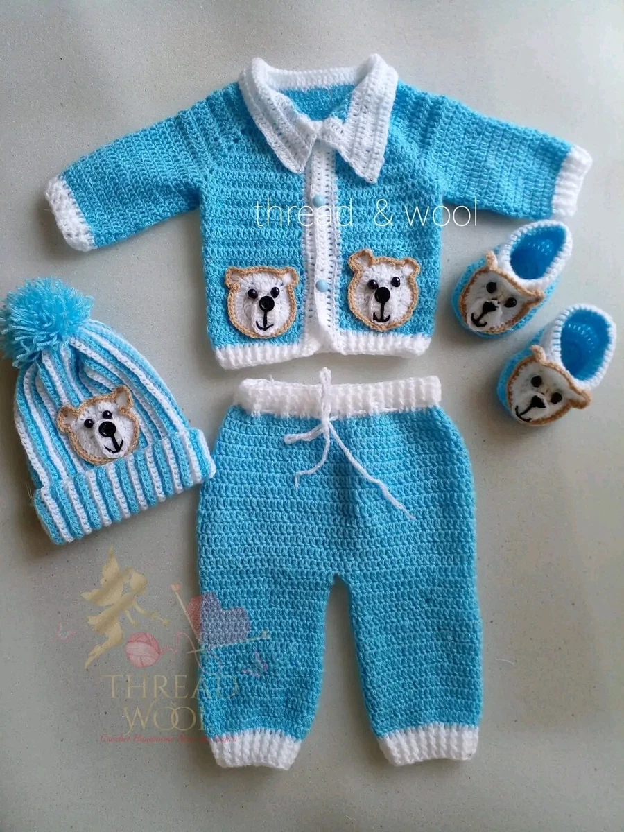 Newborn 0-3 Month Baby Boy Girl Dress crochet romper Jumpsuit