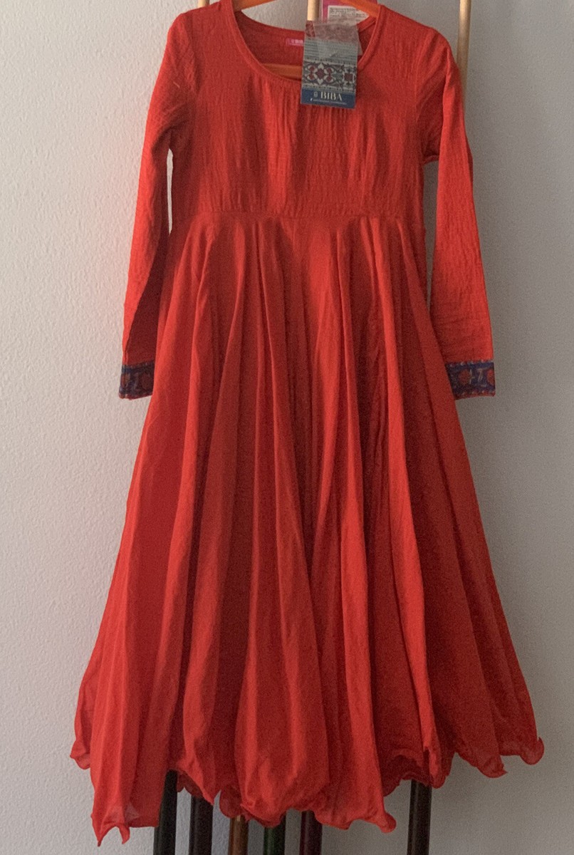 Biba Diwali/indian Salwar Kurta Set RED Size 8/9 Years Old Girl