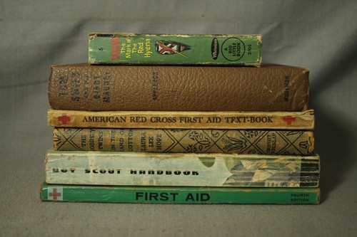 Lot 6 alte Bücher Tom Swift und sein riesiger Magnet Tarzan Pfadfinder Handbuch etc.