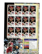 St. Vincent 2004 - LeBron James NBA Cavaliers Sheet of 12 stamps Scott #3419 MNH