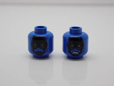 Lego Minifigure Head Dual Sided Alien Black Face Ronan The Accuser #74