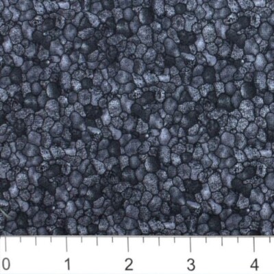 Nature Landscape Fabric - Rocky Pebble Stone Gravel Blender Dark Gray - YARD