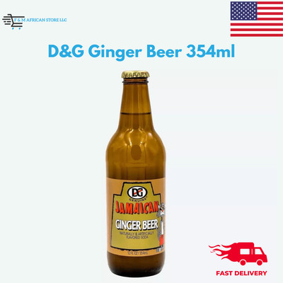 Genuine Jamaican D&G Ginger Beer Natural Flavored Soda, 354ml