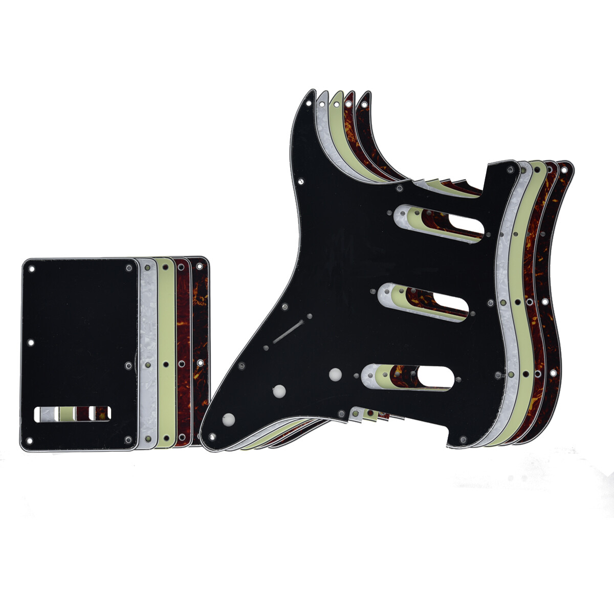 Battitacco per chitarra mancino ST Style SSS, back plate, adatto per Strat