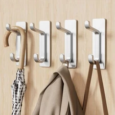 pickpiff Adhesive Coat Hooks, Extra Sticky 10LB (Max), Waterproof Metal Hook ...