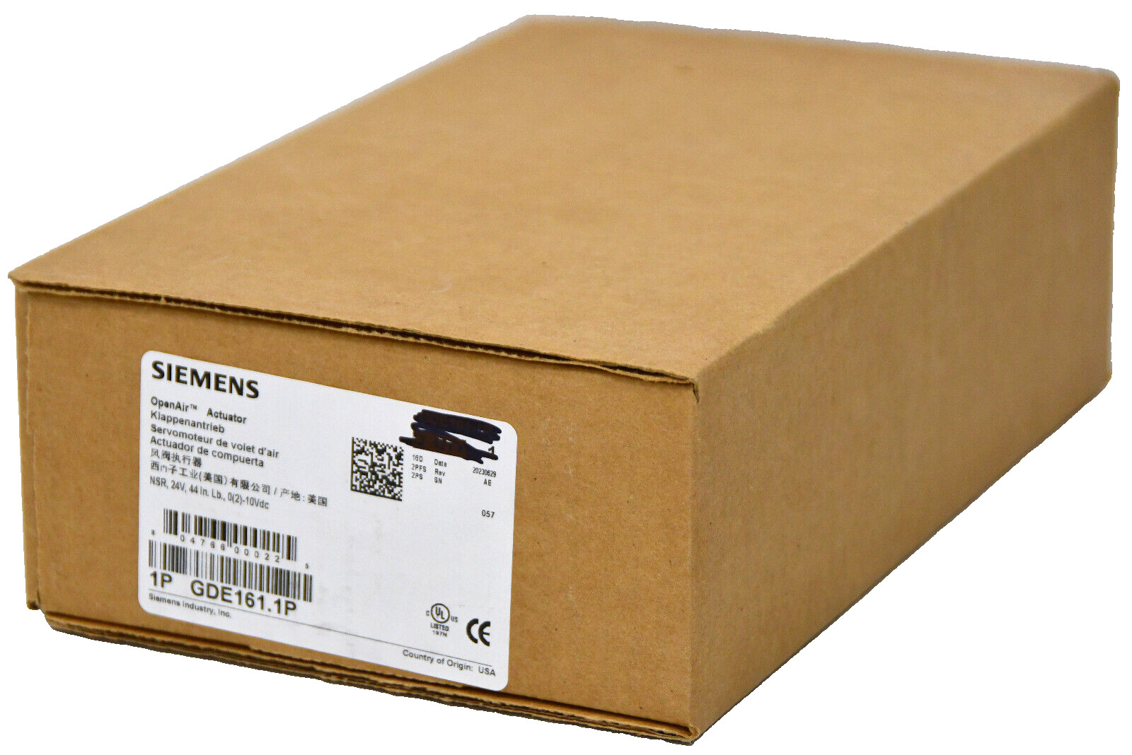 New Siemens GDE161.1P OpenAir Actuator