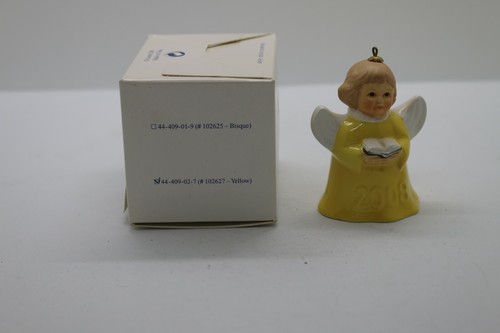Goebel 2008 Angel Bell Ornament with Song Book - Yellow Gown with Box - Picture 2 of 4