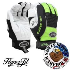 Insulated Hyper Fit MG355FG Hi-Vis Goat Skin Palm Mechanics Glove - 1 Pair