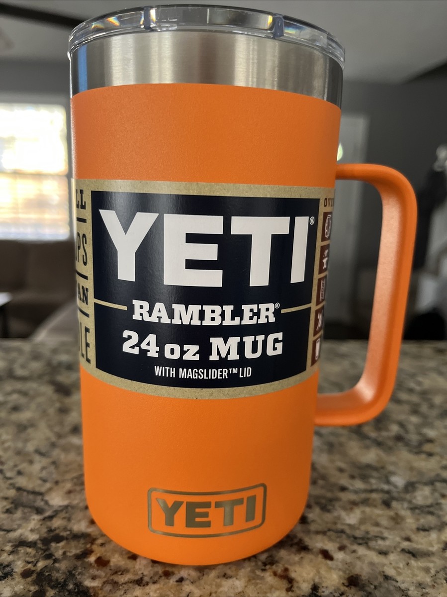 Yeti Rambler 24oz Mug King Crab Orange KCO With Magslider Lid NWT