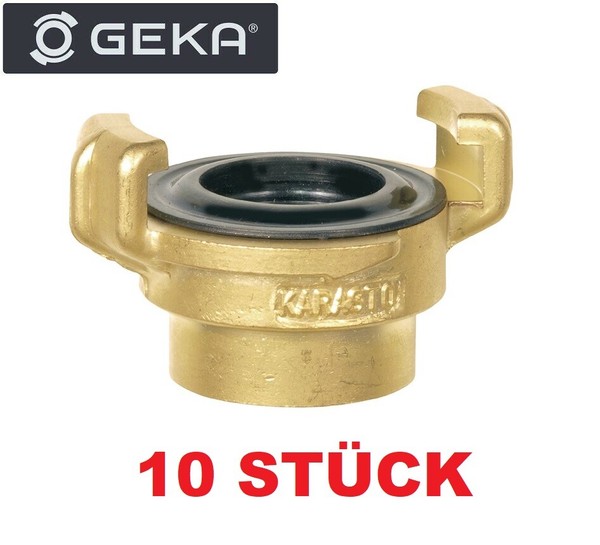 "10 StÜCk Original Karasto Geka Messing GewindestüCk 1\" AußEngewinde 33,25 Mm"-image