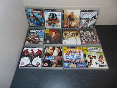 12 PlayStation 3 Games Resident Evil 5, Black Flag, F1 Race Stars, Sleeping Dogs