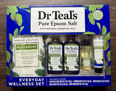 Dr Teal's Everyday Wellness Set, Eucalyptus and Spearmint, 5 Pieces