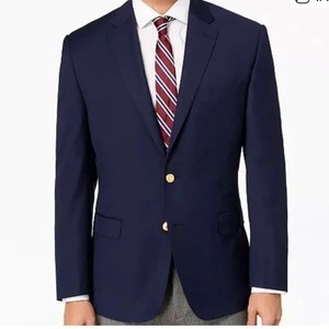 Lauren Ralph Lauren Classic 100% Wool Navy Blazer with Gold Buttons 44R