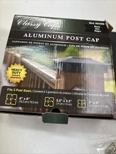 ✨ Classy Caps Aluminum Post Cap – Black, Fancy Fence Hat 🎩