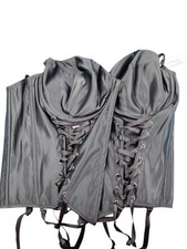 Vintage Intimate Attitudes Black Lace Corset Size 44