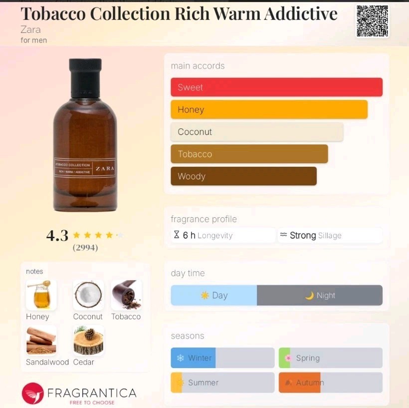 🌿Zara TOBACCO INFINITE + RICH WARM ADDICTIVE SET Two x 3.38 oz New In Box 