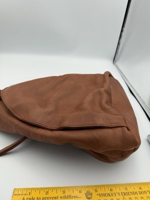 Free People We The Free Soho Convertible Sling Backpack Distressed Leather Brown