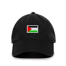 Palestine Flag Embroidered Baseball Cap Cotton Adjustable Dad Hat
