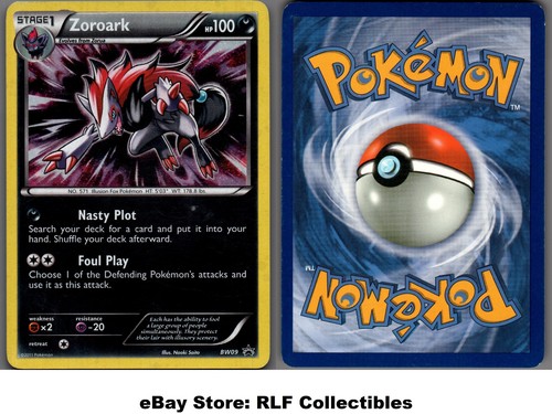 2011 Pokemon, Black & White Promos, #BW09 Zoroark, Holo Black Star Promo (b)