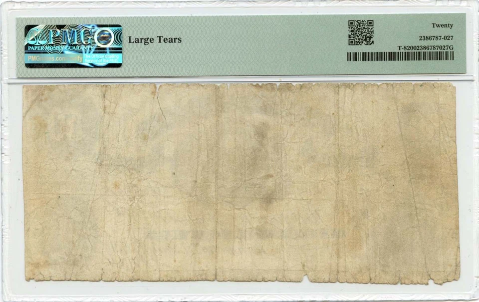 1861 $50 Confederate States of America T-8 CSA PMG VF20 - Image 2 of 2