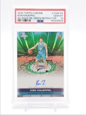 KON KNUEPPEL 2025-26 TOPPS CHROME ISSUE ROOKIE GREEN RC AUTO /99 PSA 10 Q0902