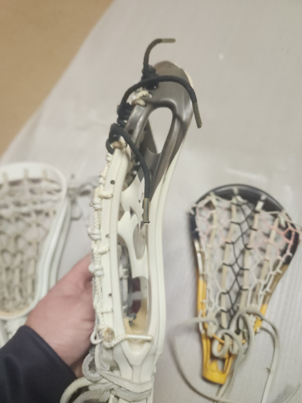 Lot Of 3 Vintage Strung Warrior Lacrosse Heads