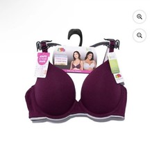 Fruit Of The Loom Women's Size M Lightly Lined Underwire T-Shirt Bras 2-pack
