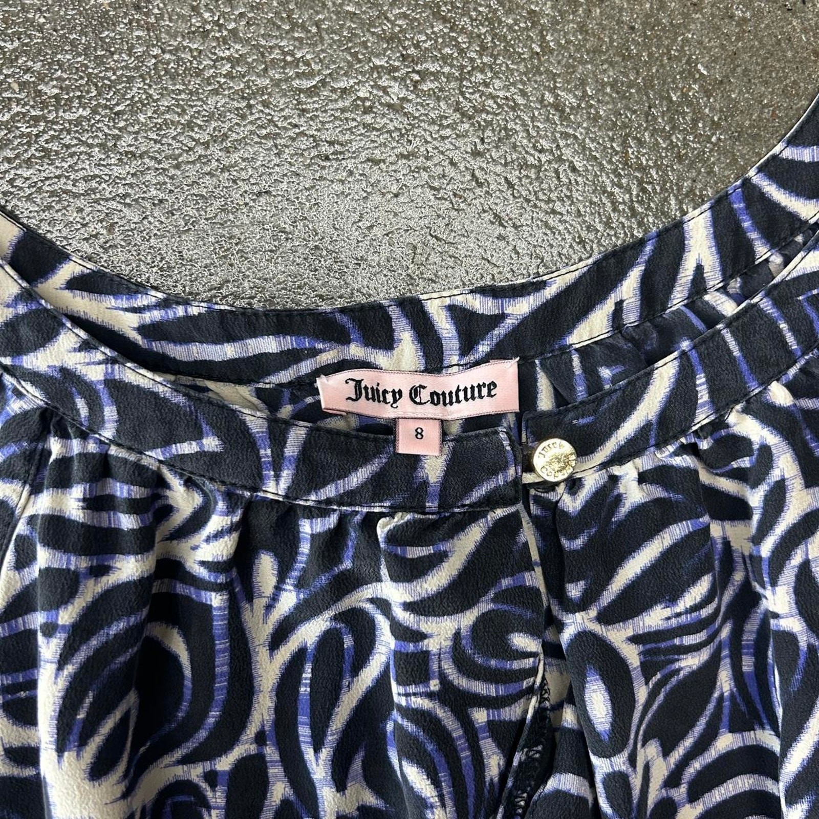 Violet Patterned Juicy Couture Drawstring Size Me… - image 4