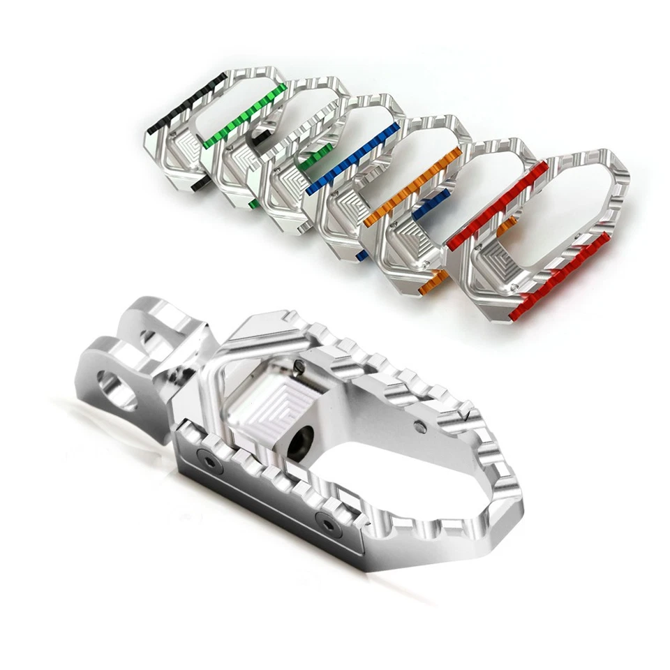 Clavijas anchas traseras de pasajero TRC plateadas para Suzuki GSXR 600/750 2006-2017 Foto 2 de 4